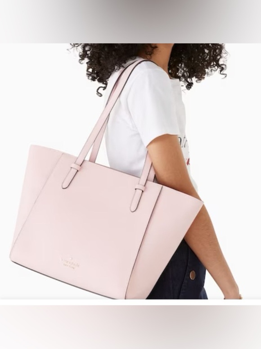 Kate Spade Cedar Street Harmony Large Tote Pink Saffiano Leather Bag